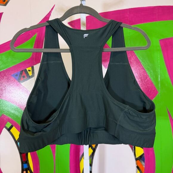 Fabletics, Women's Dark Green Zip-Front Sports Bra. Size 2X. Good used condition - Picture 5 of 6